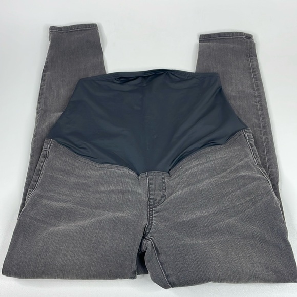 NWT Madewell Maternity Over-the-Belly Skinny Jeans Item G7394 size 27 Black wash - Picture 2 of 12